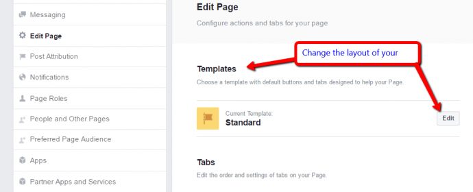 Facebook teste les templates pour les Pages Entreprises