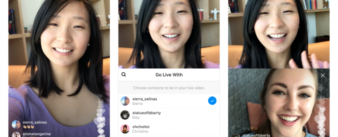 Instagram teste les vidéos en direct avec deux personnes