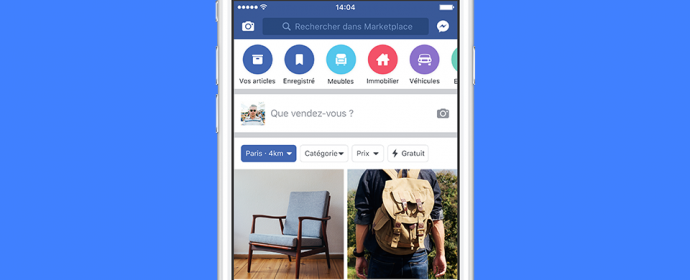 Facebook lance Marketplace en France, une plateforme de petites annonces