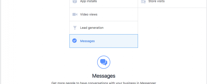Facebook lance Messages, un nouvel objectif publicitaire