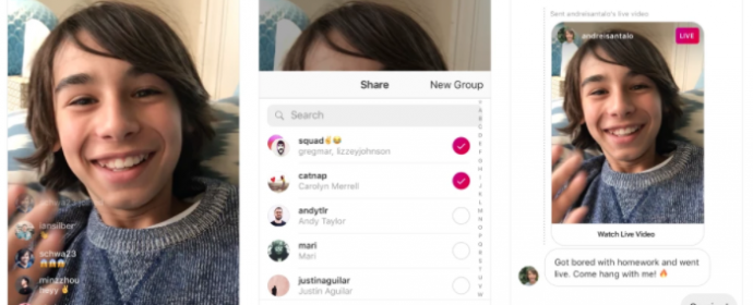 Vous pouvez envoyer un live vidéo à vos amis dans Instagram Direct