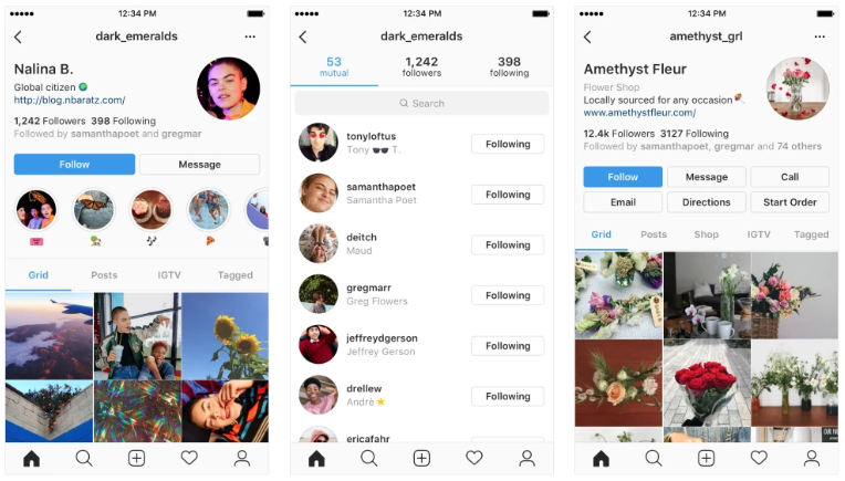 Instagram teste une nouvelle version de ses profils
