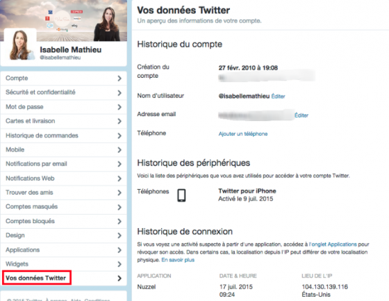 donnees twitter