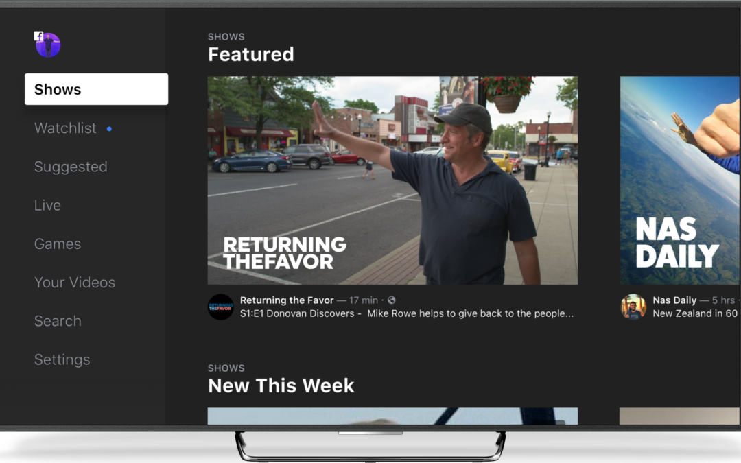 Facebook lance Watch, une plateforme de contenus vidéos originaux