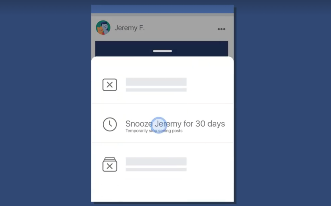 Facebook permet de masquer temporairement les publications du fil d&rsquo;actualité
