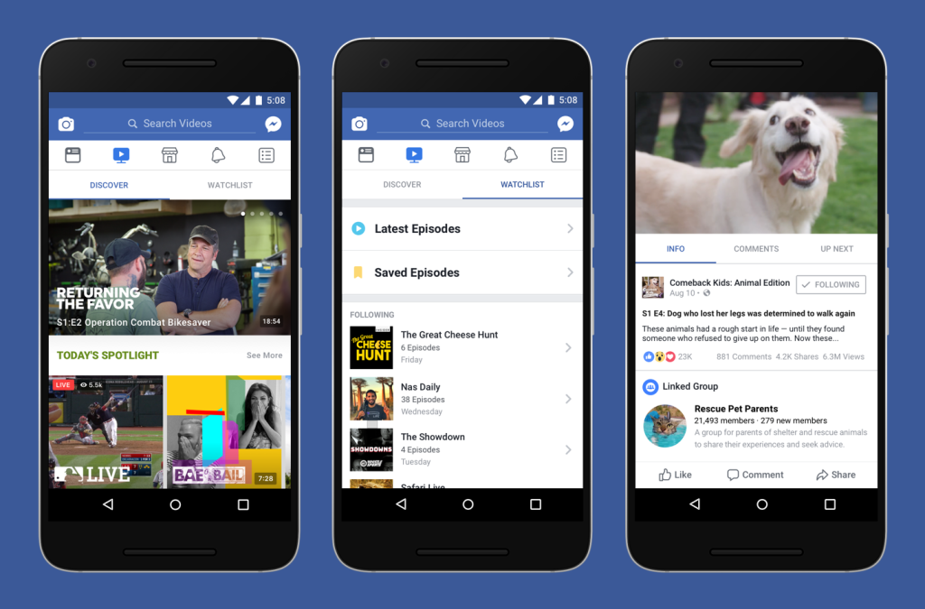 L&rsquo;algorithme de Facebook privilégie les vidéos de type émissions ou séries