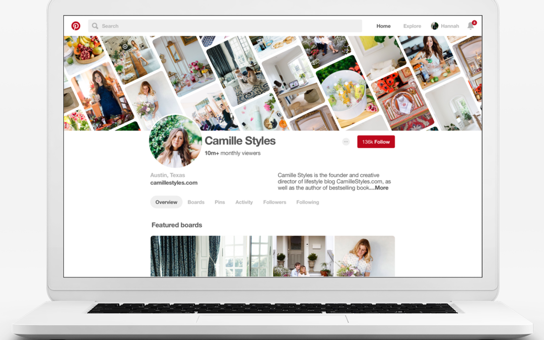 Les comptes professionnels Pinterest reçoivent un nouveau design
