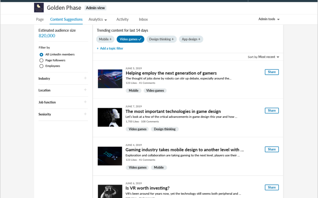 LinkedIn introduit une nouvelle version pour les Pages