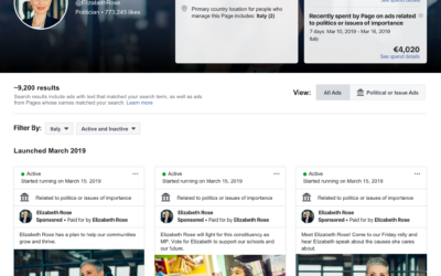 Vous pouvez consulter toutes les publicités actives Facebook à partir d’un moteur de recherche