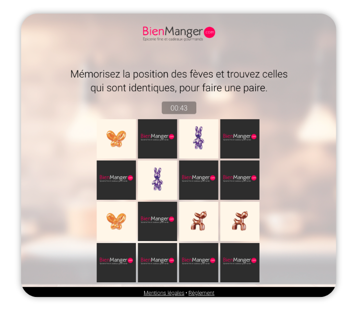 Bien Manger - Memory gamification e-commerce