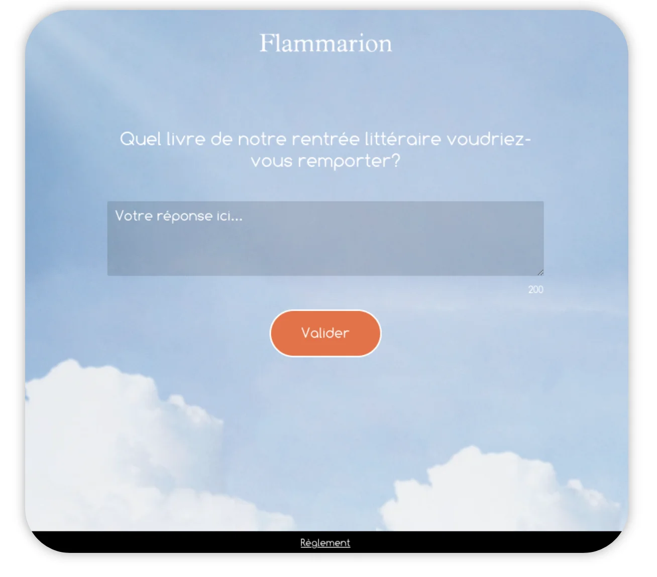 Flammarion - jeux concours rentrée