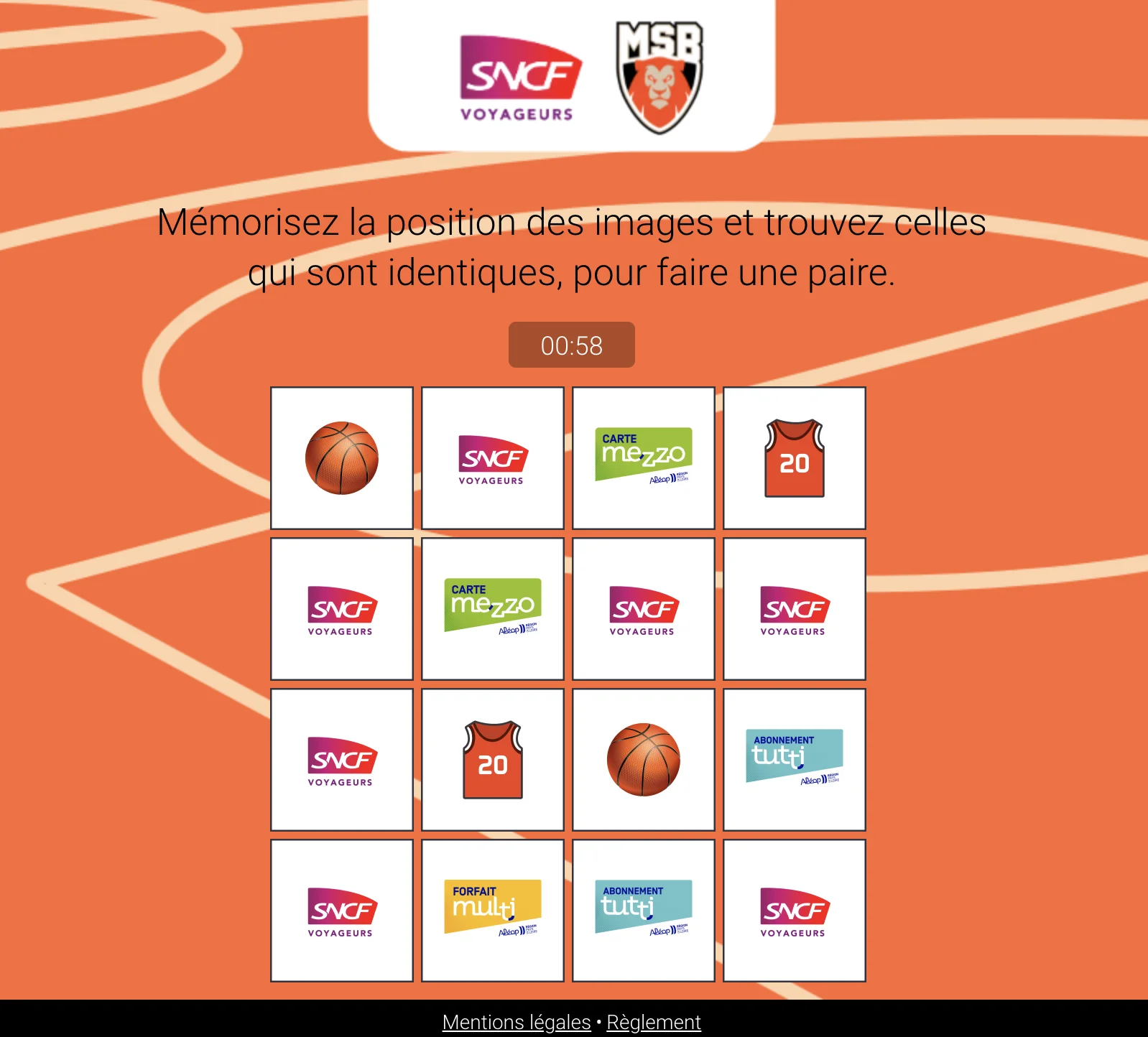 memory jeu en interne